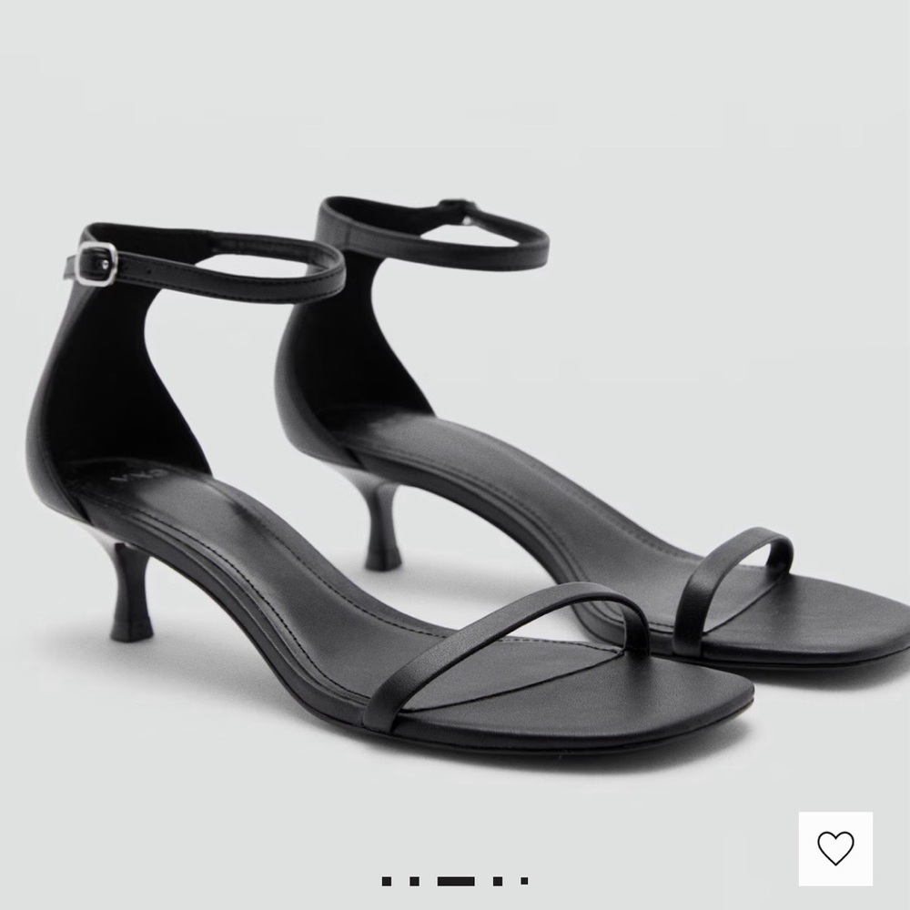 Mango Strappy Kitten Heels